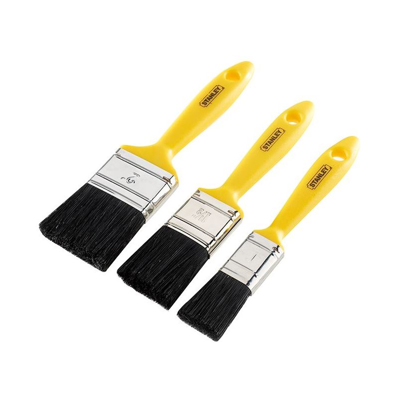 Stanley® Hand Tools Hobby Paint Brush Set of 3 25 38 & 50mm STANLEY® Hand Tools - Dynamic Drive