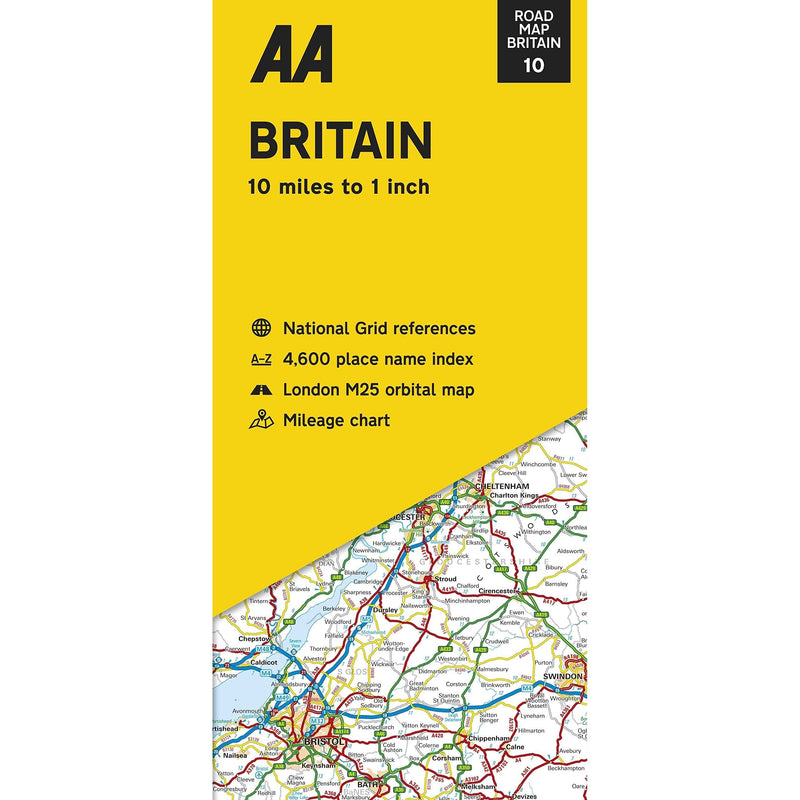 AA Britain Road Map 9780749583576 AA - Dynamic Drive