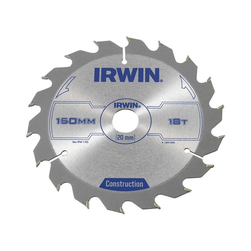 Irwin® Construction Circular Saw Blade 150 x 20mm x 18T ATB IRWIN® - Dynamic Drive