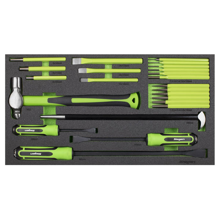 Siegen Siegen Pry Bar, Hammer & Punch Set with Tool Tray 23pc S01279 Siegen - Dynamic Drive