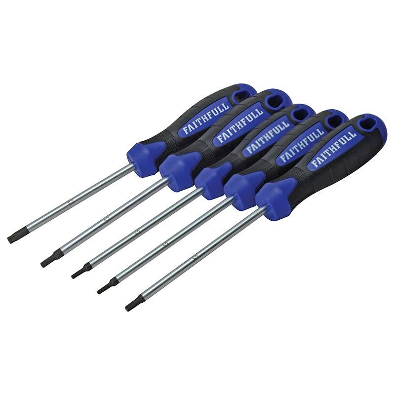 Faithfull Star (Torx) Head Screwdriver Set, 5 Piece Faithfull - Dynamic Drive