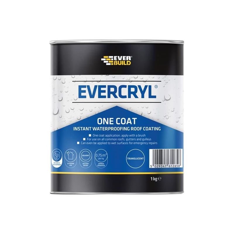 Everbuild Sika EVERCRYL® One Coat Clear 1kg Everbuild Sika - Dynamic Drive