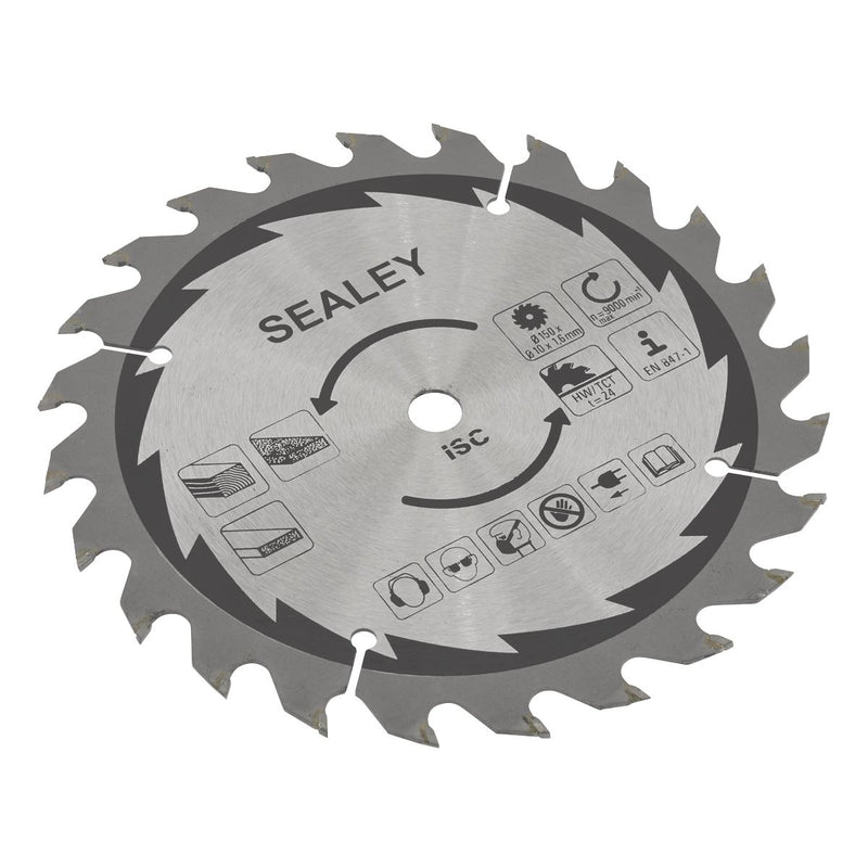 Sealey Cut-Off Saw Blade150 x 1.6mm/10mm 24tpu CP20VCS.03 Sealey - Dynamic Drive