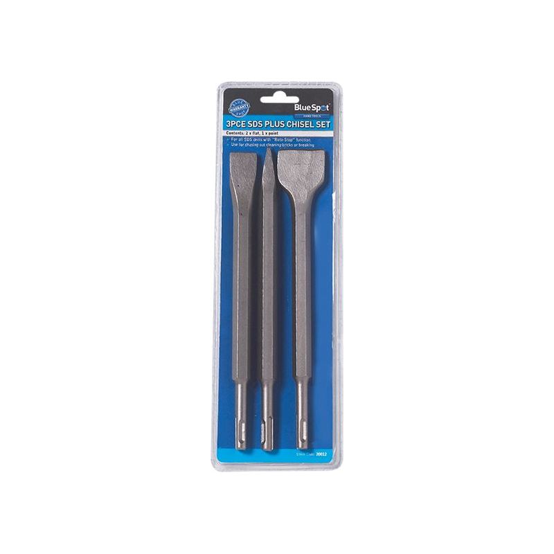 Bluespot Tools SDS Plus Chisel Set, 3 Piece BlueSpot Tools - Dynamic Drive