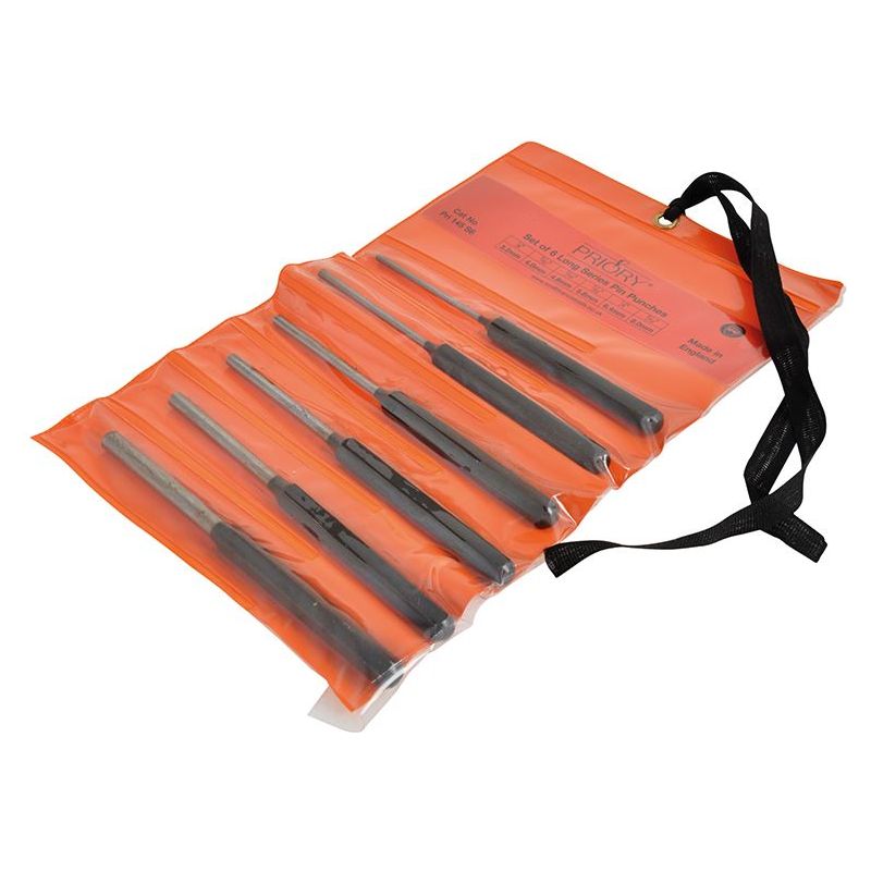 Priory 145-S6 Long Series Pin Punch Set 6 Piece Priory - Dynamic Drive