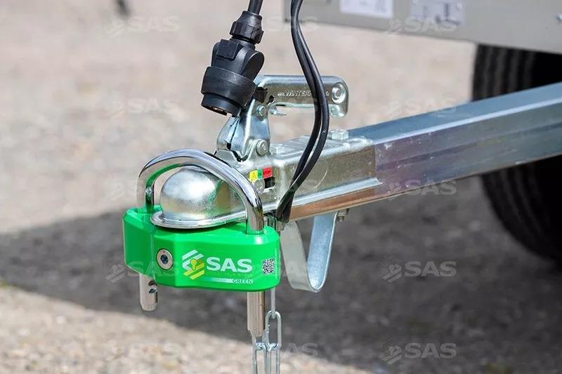 SAS Green Caravan Hitchlock Trailer Universal Hitch Coupling Tow Ball Lock High Security SAS - Dynamic Drive