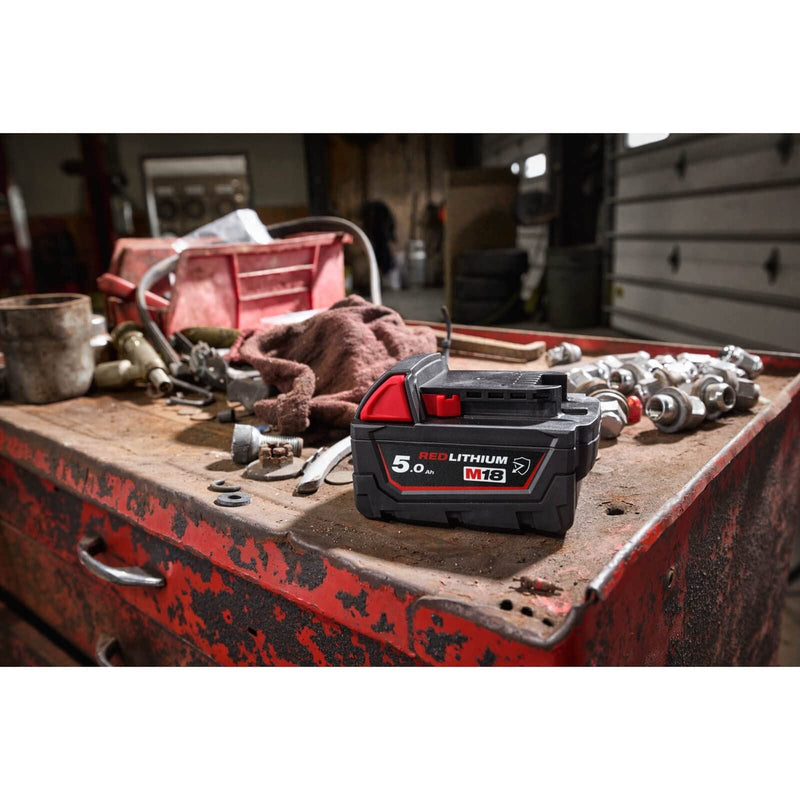 Milwaukee M18 B5-CR 18v Cordless Chemical Resistant Li-ion Battery 5ah Milwaukee - Dynamic Drive