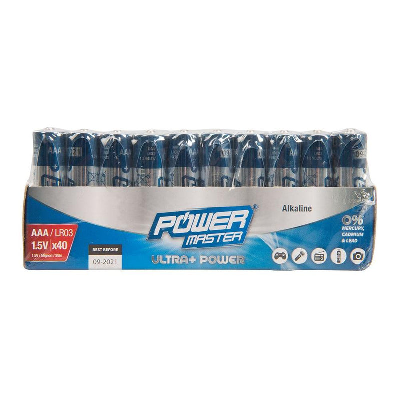 Powermaster AAA Super Alkaline Battery LR03 40pk 40pk PowerMaster - Dynamic Drive