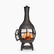 Dellonda Deluxe 360 Chiminea/Fire Pit - Antique Bronze Finish Dellonda  - Dynamic Drive