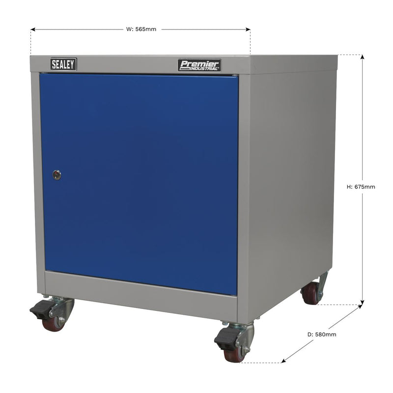 Sealey Mobile Industrial Cabinet 1 Shelf Locker API5659 Sealey - Dynamic Drive