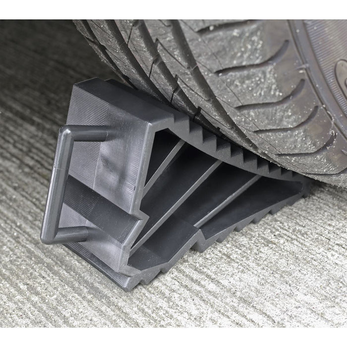 Sealey Composite Wheel Chocks 0.3kg - Pair WC09 Sealey  - Dynamic Drive