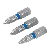 Sealey Power Tool Bit Pozi #1 Colour-Coded S2 25mm Pack O Sealey - Dynamic Drive