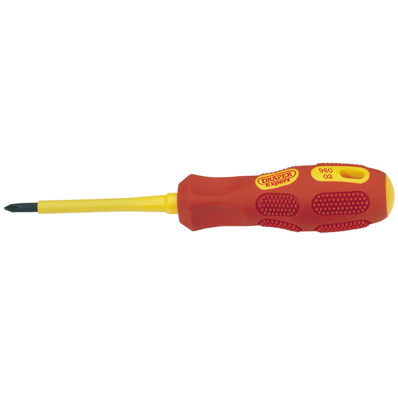 Draper VDE Approved Fully Insulated Cross Slot Screwdriver, No.1 x 80mm (Sold Lo Draper - Dynamic Drive