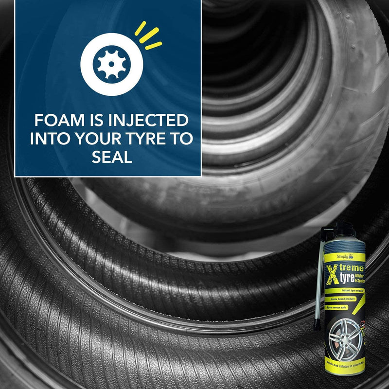 Simply Extreme Car Tyre Inflator & Sealer Vehicle Van Instant Puncture Repair Simply - Dynamic Drive