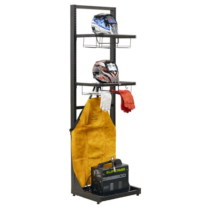 Sealey Motorcycle Helmet & Gear Tidy, Freestanding MS081FS Sealey - Dynamic Drive