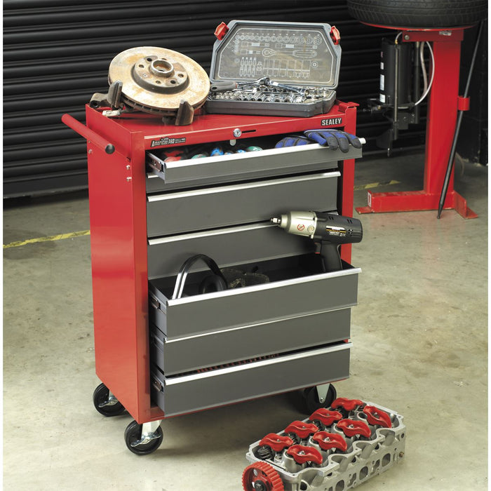 Sealey Rollcab 7 Drawer with Ball-Bearing Slides Red/Grey AP22507BB Sealey - Dynamic Drive