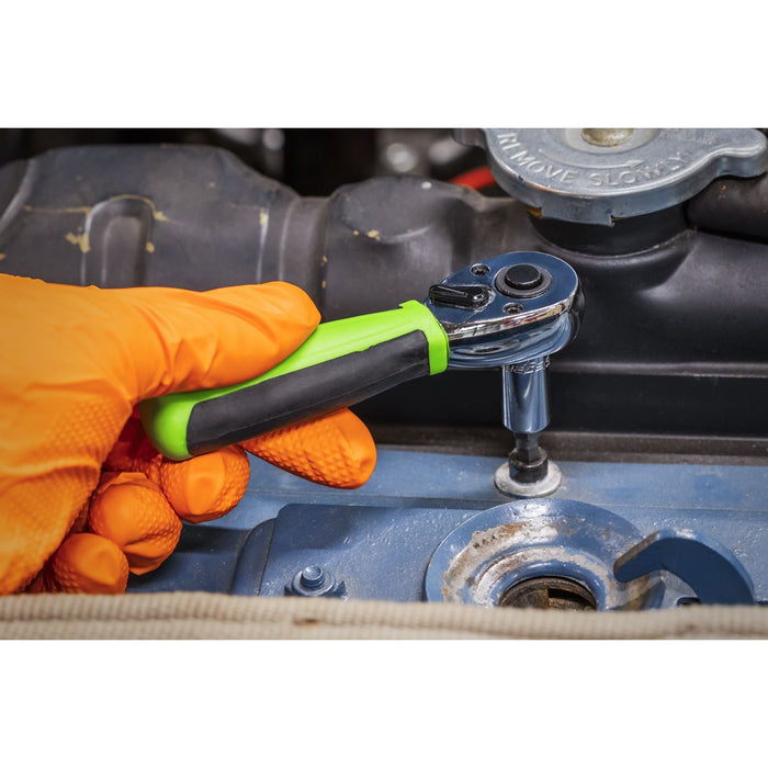 Siegen Siegen Stubby Ratchet Wrench with Flip Reverse 1/4"Sq Drive S01258 Siegen - Dynamic Drive