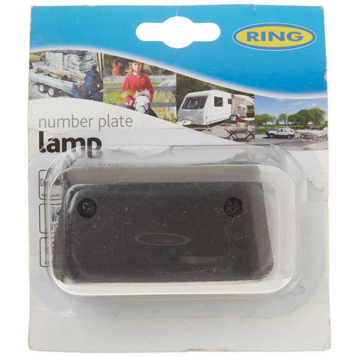 Ring Automotive RCT780 Number Plate Lamp - Black (Large) (C/W Bulb) Ring Automotive - Dynamic Drive