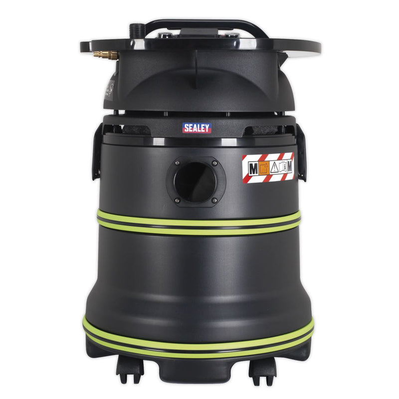 Sealey Vacuum Cleaner Industrial Dust-Free Wet/Dry 35L 1000W/230V Plastic Drum M Sealey - Dynamic Drive
