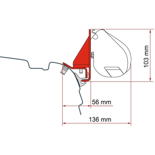 Fiamma F35 Kit for VW T5/T6: Compatible with Combi Rail Bracket Brandrup Fiamma - Dynamic Drive