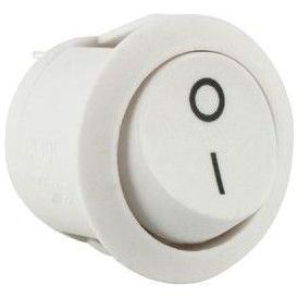 W4 250V Round Single Rocker Switch On/Off White 37202 W4 - Dynamic Drive