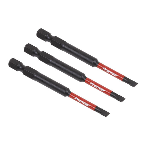 Sealey Slotted 4.5mm Impact Power Tool Bits 75mm 3pc AK8251 Sealey - Dynamic Drive