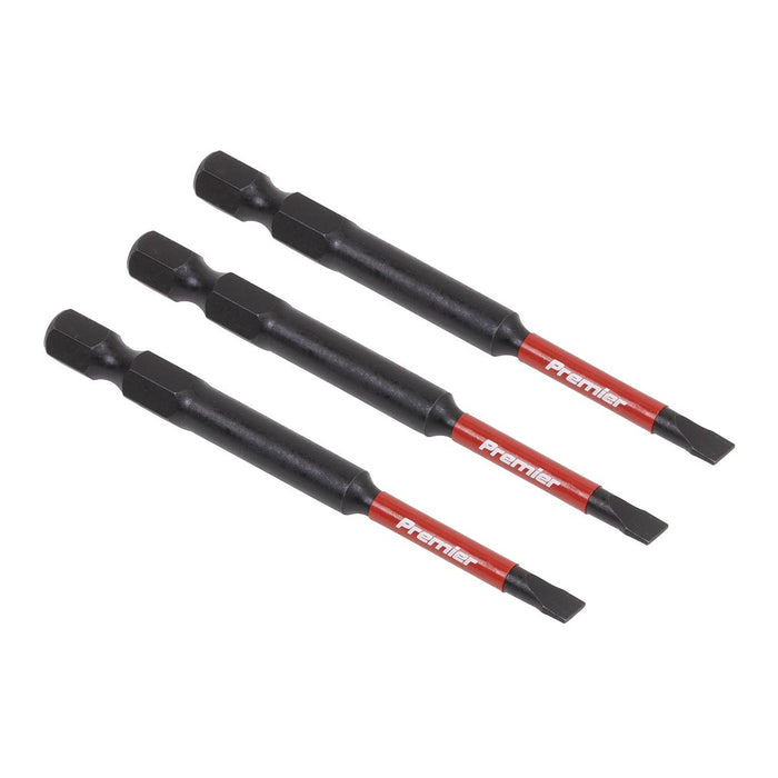 Sealey Slotted 4.5mm Impact Power Tool Bits 75mm 3pc AK8251 Sealey - Dynamic Drive