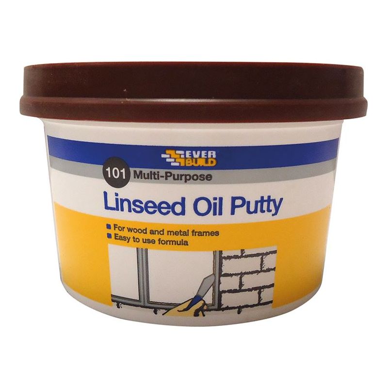 Everbuild Sika 101 Multi-Purpose Linseed Oil Putty Brown 500g Everbuild Sika - Dynamic Drive