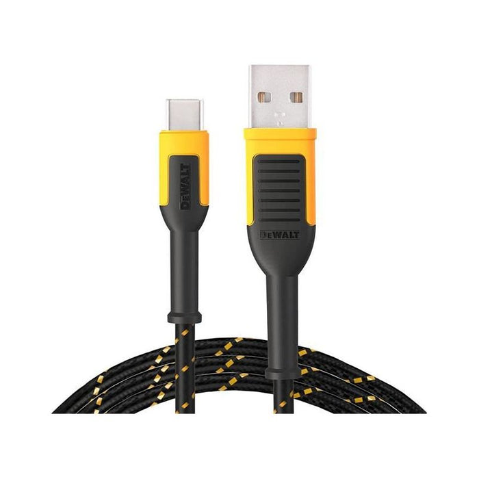 Dewalt Telecoms USB A to USB C Reinforced Charging Cable 1.8m (6ft) DEWALT Telecoms - Dynamic Drive