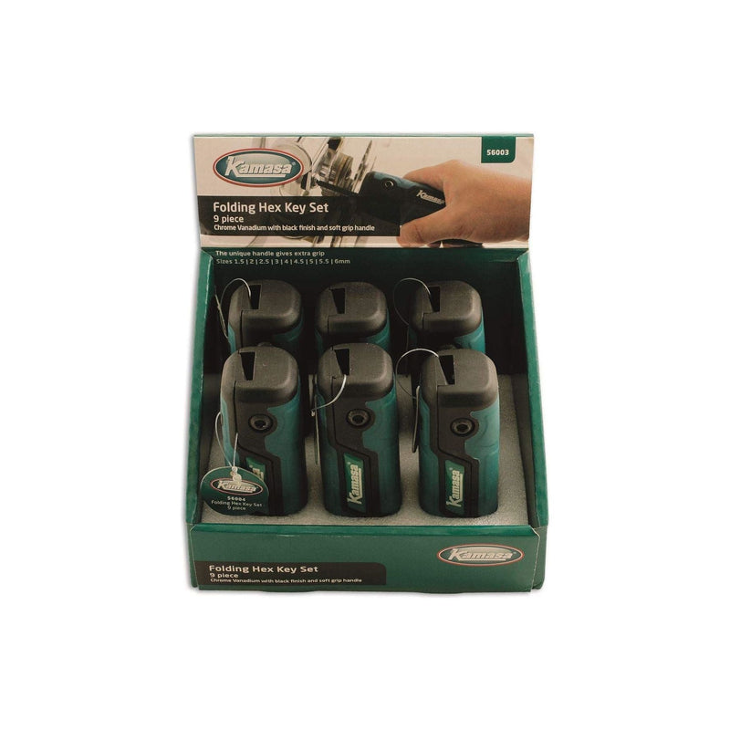 Kamasa Folding Hex Key Set 9pc 56004 Kamasa - Dynamic Drive
