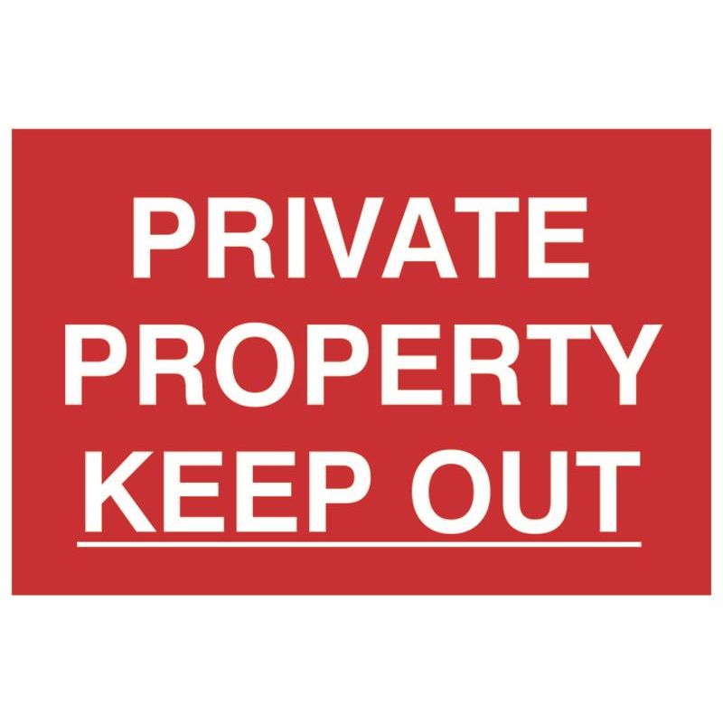 Scan Private Property Keep Out - PVC Sign 300 x 200mm Scan - Dynamic Drive