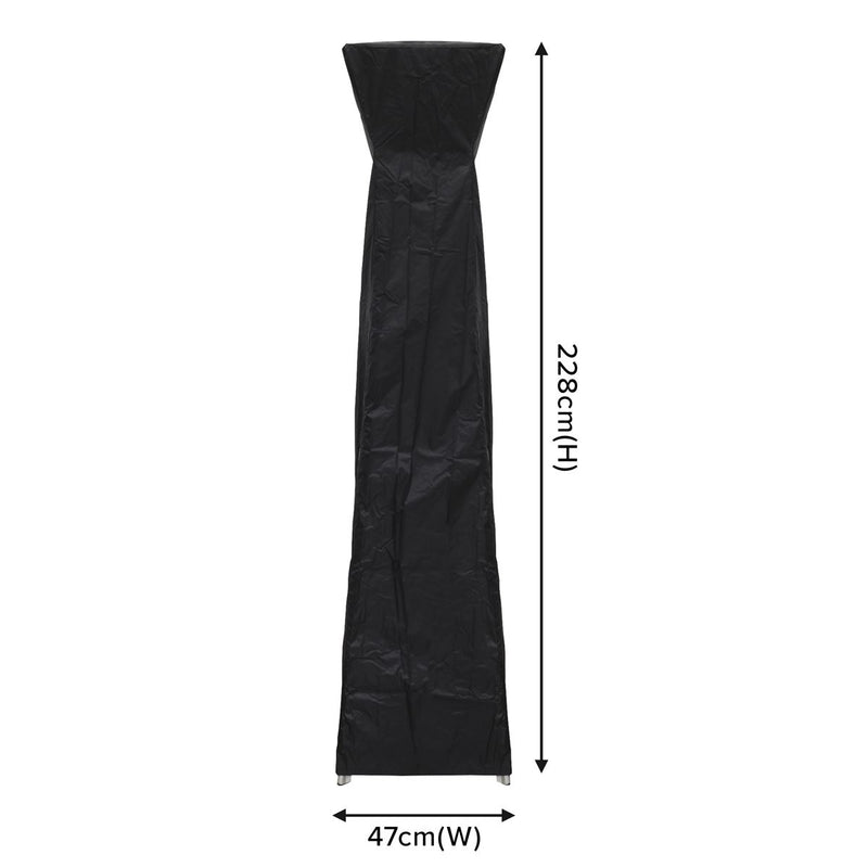 Dellonda Water-Resistant Tower Patio Heater Cover - Black Dellonda  - Dynamic Drive