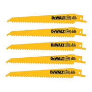 Dewalt Power Tools Bi-Metal Reciprocating Blade for Wood with Nails 152mm (Pack 5) DeWALT Power Tools - Dynamic Drive