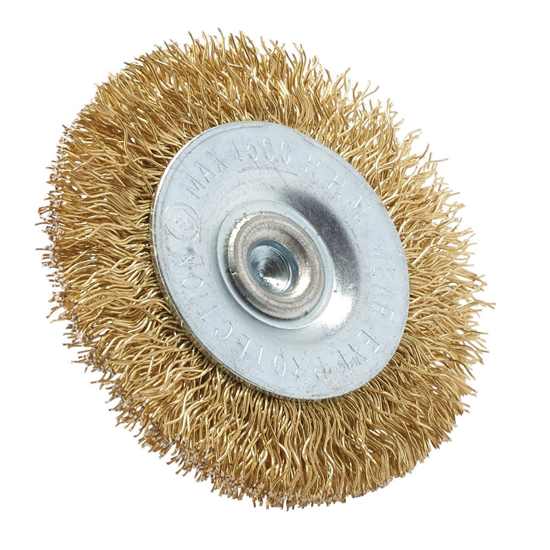 Draper Brassed Steel Crimped Wire Wheel Brush, 50mm 41427 Draper - Dynamic Drive