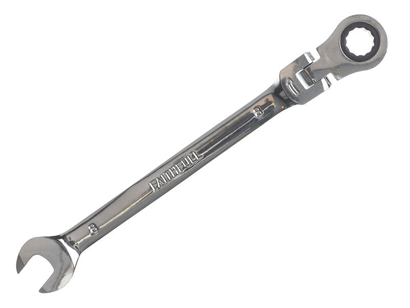Faithfull Ratchet Combination Spanner Flex Head CV 9mm Faithfull - Dynamic Drive