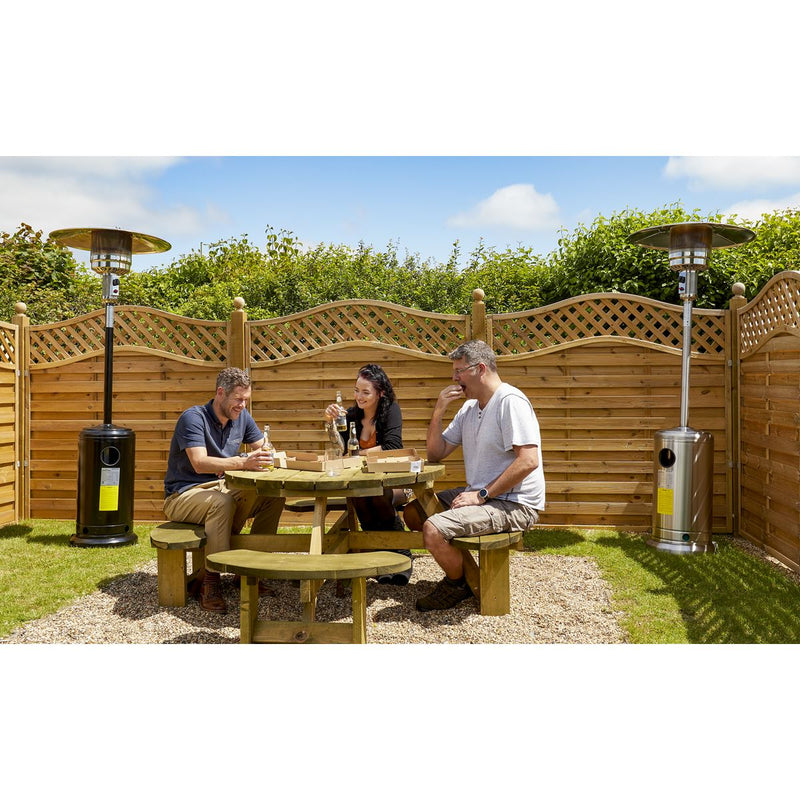 Dellonda Outdoor Garden Gas Patio Heater 13kW Commercial & Domestic Use Black Dellonda  - Dynamic Drive