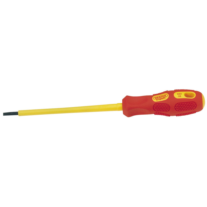 Draper VDE Approved Fully Insulated Plain Slot Screwdriver, 3.0mm x 100mm (Sold Draper - Dynamic Drive
