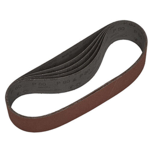 Sealey Sanding Belt 50 x 686mm 80Grit Pack of 5 SB007 Sealey - Dynamic Drive