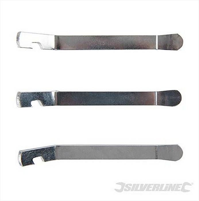 Silverline Metal Tyre Levers Removal Tool Cycling Bicycle Mountain Bike 3 Pieces Silverline  - Dynamic Drive