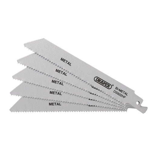 Draper Bi-metal Reciprocating Saw Blades for Metal, 150mm, 10tpi (Pack of 5) Draper - Dynamic Drive