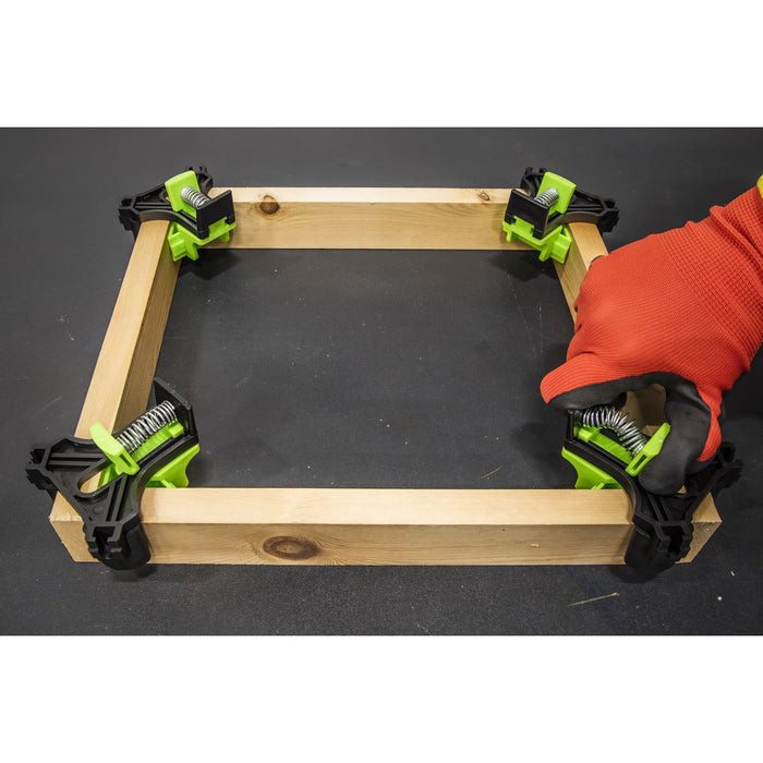 Sealey Mitre Wood Corner Clamp Set 4pc QBC04 Sealey - Dynamic Drive