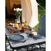 Bo-Camp Industrial Collection Dinner Plate 4 Pieces Anthracite Bo-Camp - Dynamic Drive