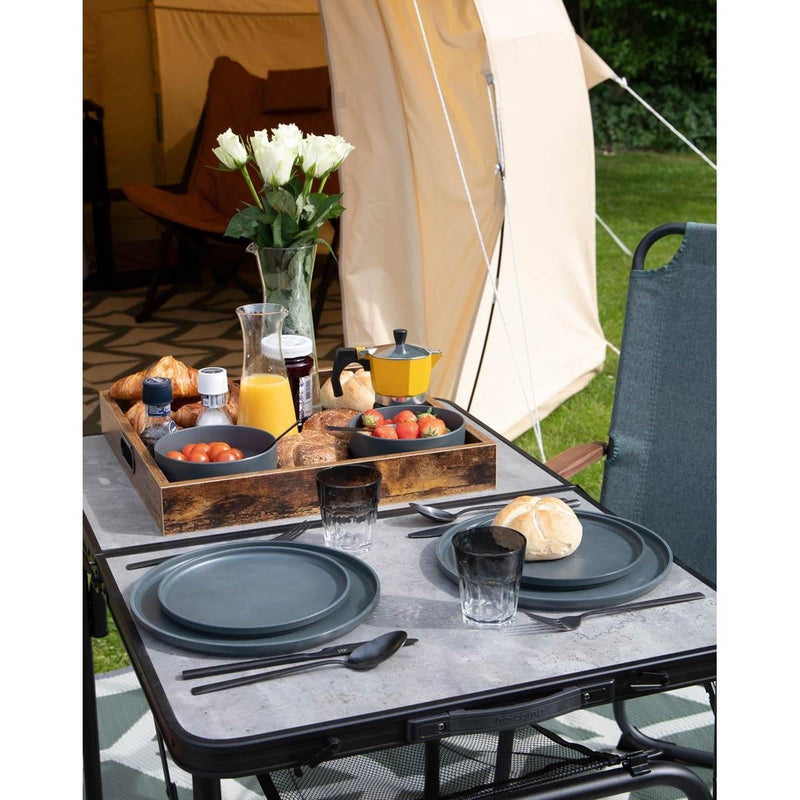 Bo-Camp Industrial Collection Dinner Plate 4 Pieces Anthracite Bo-Camp - Dynamic Drive