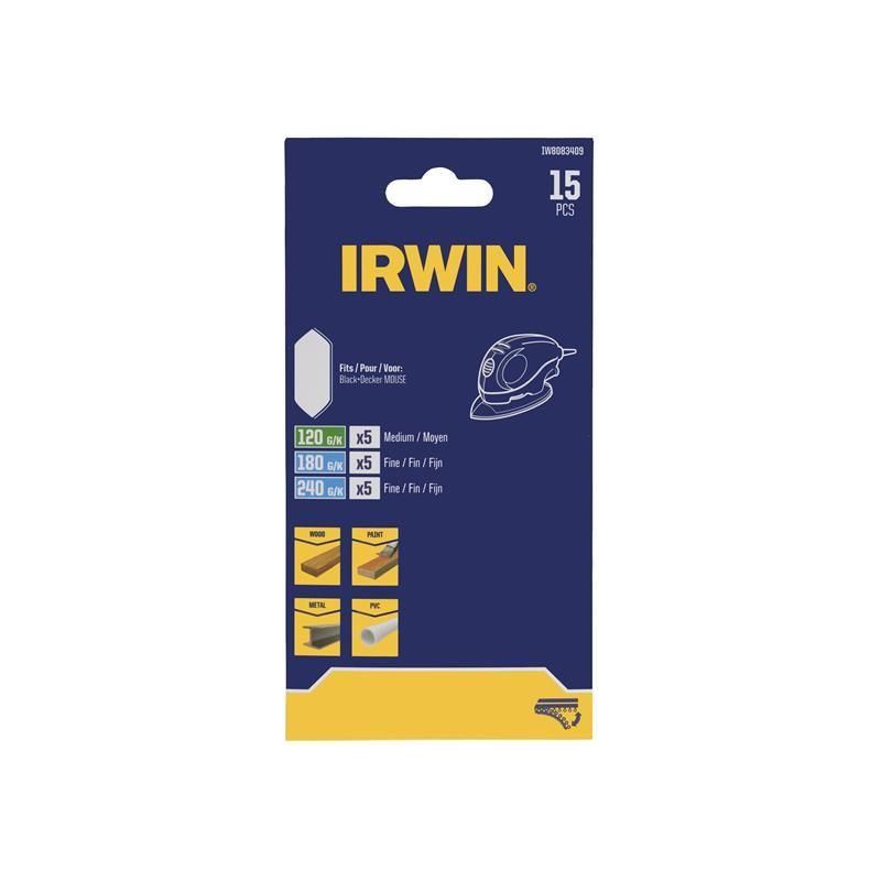 Irwin® Mouse Sanding Finger Sheet Set, 15 Piece IRWIN® - Dynamic Drive