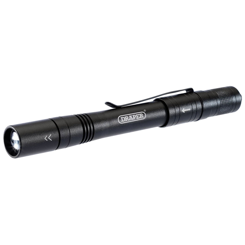 Draper LED Rechargeable Aluminium Penlight, 1W 90099 Draper - Dynamic Drive