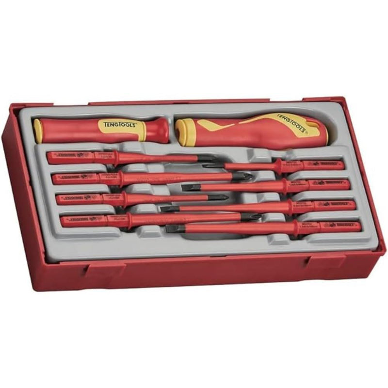 Teng Tools Insulated Screwdriver Set Interchangeable Blades TT1 10 Pieces Teng Tools - Dynamic Drive