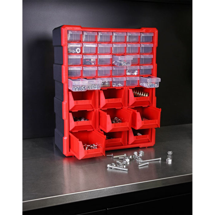 Sealey Cabinet Box 39 Drawer Red/Black APDC39R Sealey - Dynamic Drive