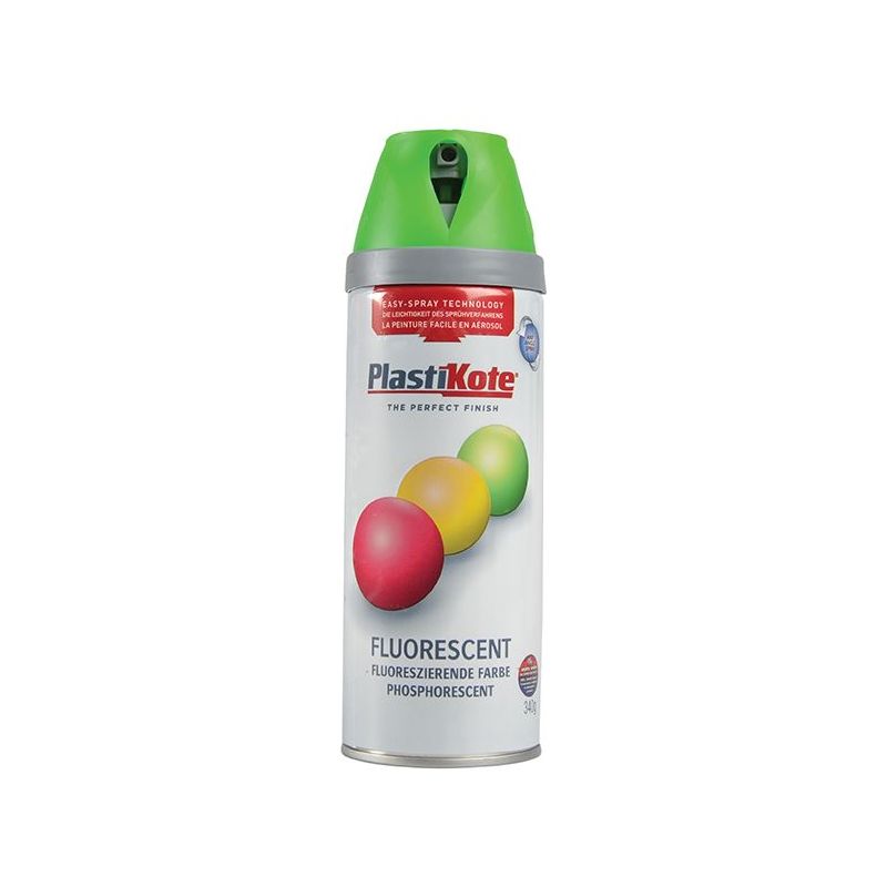 Plastikote Twist & Spray Fluorescent Green 400ml PlastiKote - Dynamic Drive