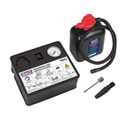 Sealey Tyre Inflator 12V & Emergency Puncture Sealant Kit MAC10S Sealey - Dynamic Drive