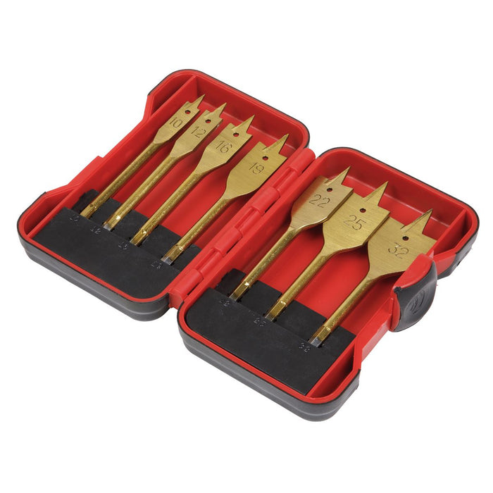Sealey Titanium Coated Flat Wood Drill Bit Set 7pc AK3707FW Sealey - Dynamic Drive